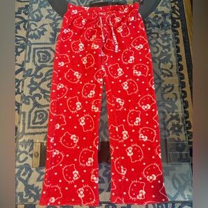 Y2K hello kitty red plush pajamas